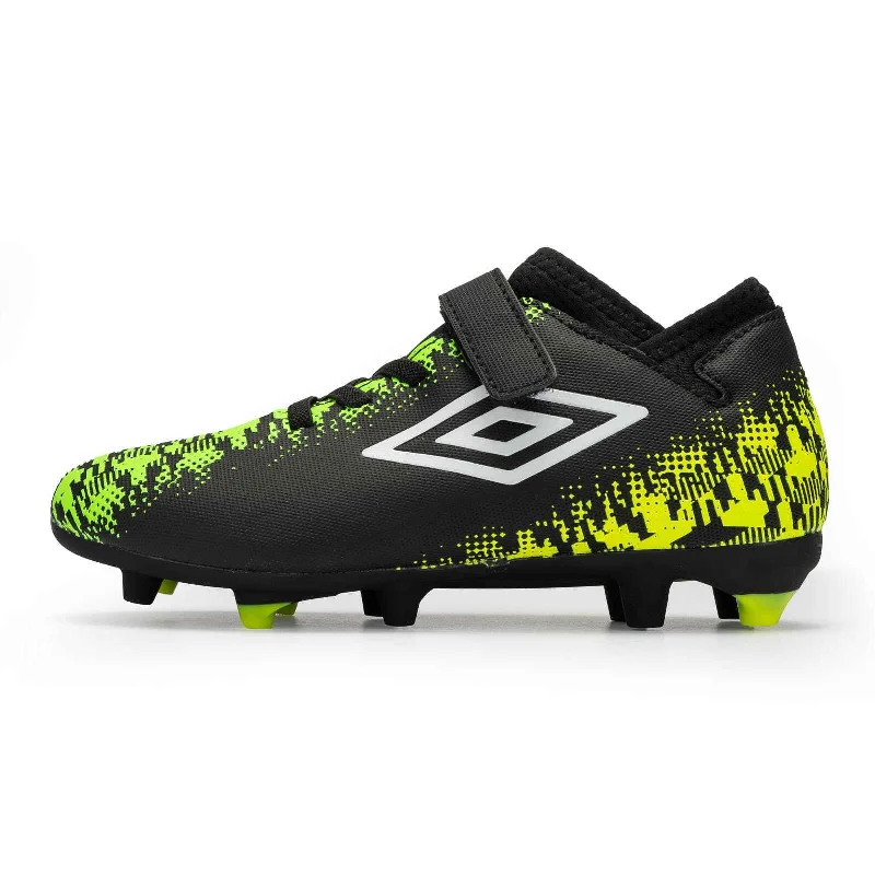 Umbro Jnr Formation II Velcro FG Blk/Grn