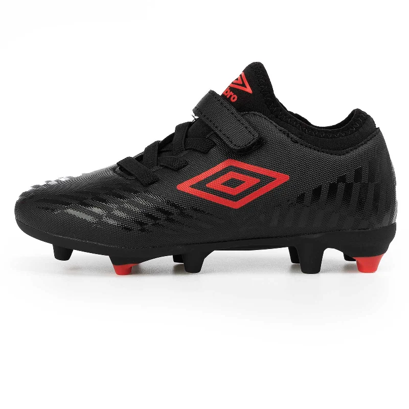 Umbro Raposa Jnr FG Velcro Black/Red