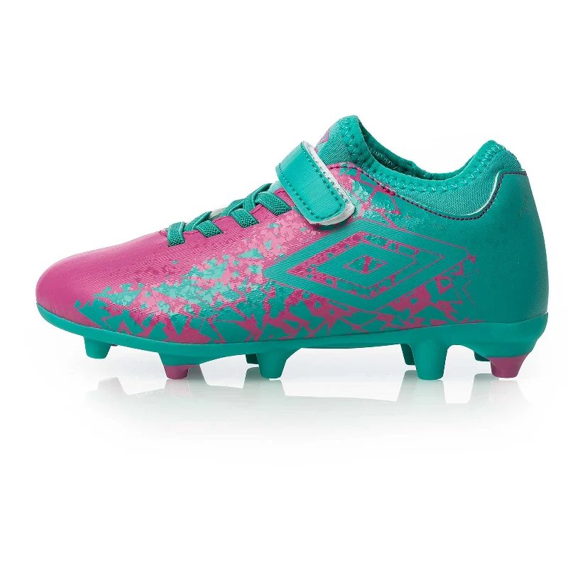 Umbro Rapture Jnr FG Velcro Green/Pink