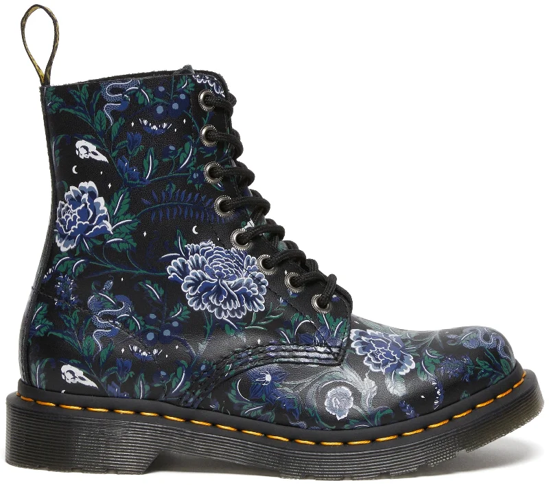 Dr Martens Womens 1460 Pascal Mystic Floral Black Backhand