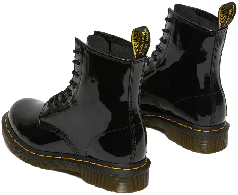 Dr. Martens Womens 1460 Hi Top Patent Lamper Black