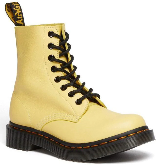 Dr. Martens Womens 1460 Pascal Lemon Yellow Virginia