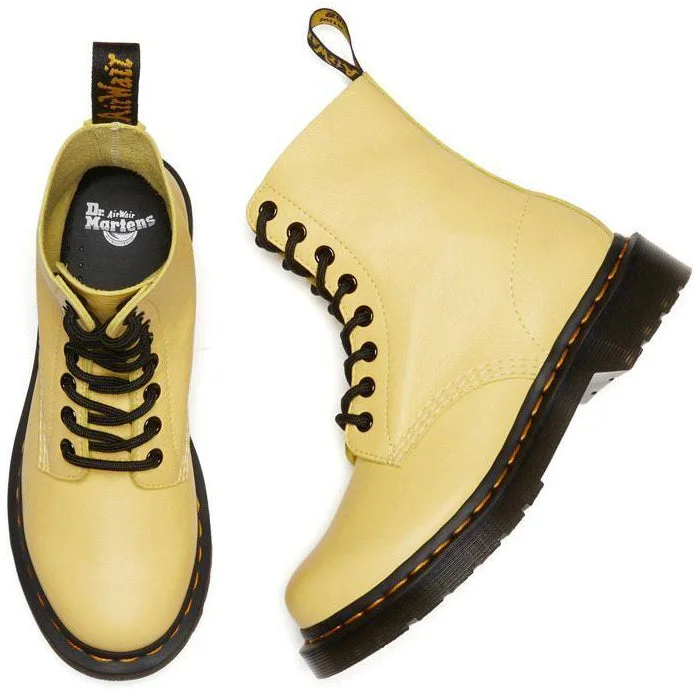 Dr. Martens Womens 1460 Pascal Lemon Yellow Virginia