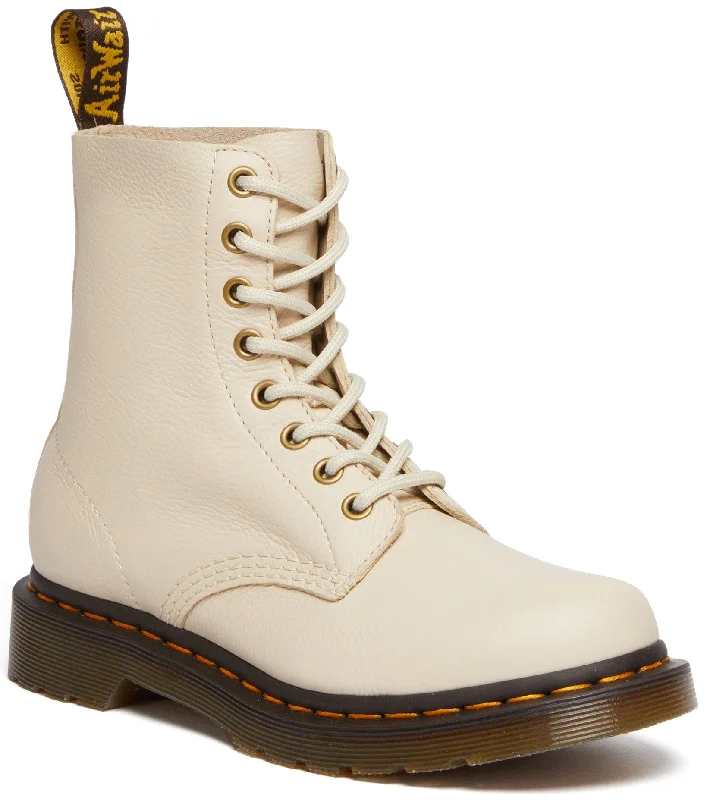 Dr. Martens Womens 1460 Pascal Parchment Beige Virginia