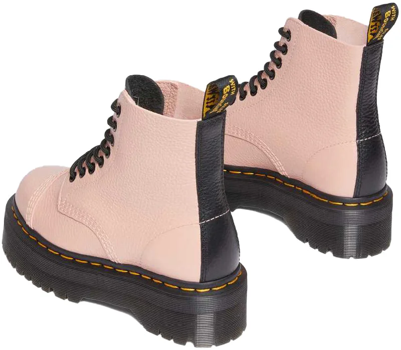 Dr. Martens Womens Sinclair Peach Beige Milled Nappa