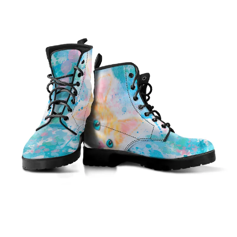 Watercolor Cat Boots (Women's)