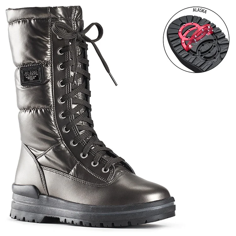 Olang Glamour Boots | Anthracite, White & Red