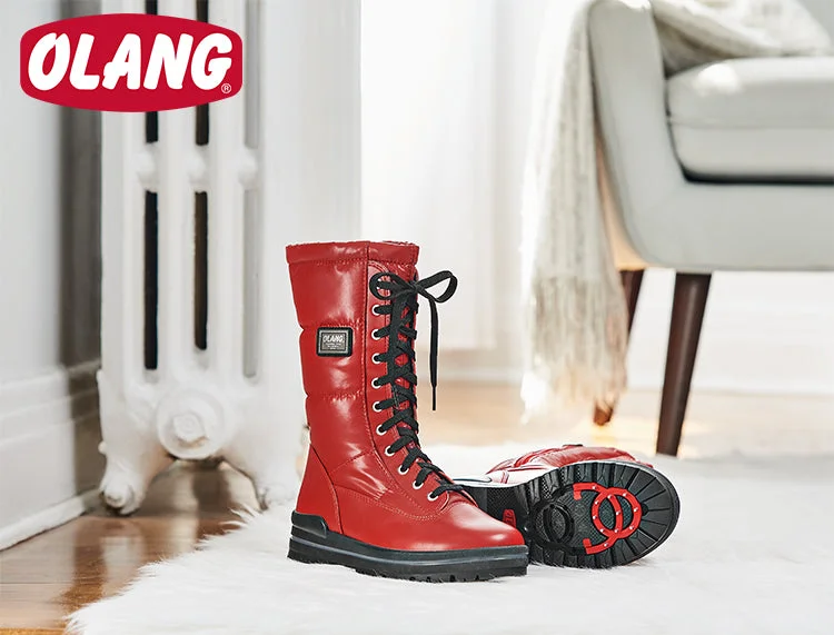 Olang Glamour Boots | Anthracite, White & Red