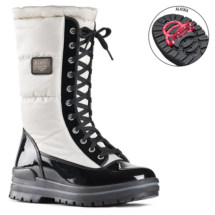 Olang Glamour Boots | Anthracite, White & Red