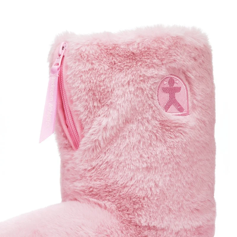 Marilyn - Classic Faux Fur Slipper Boot - Pink