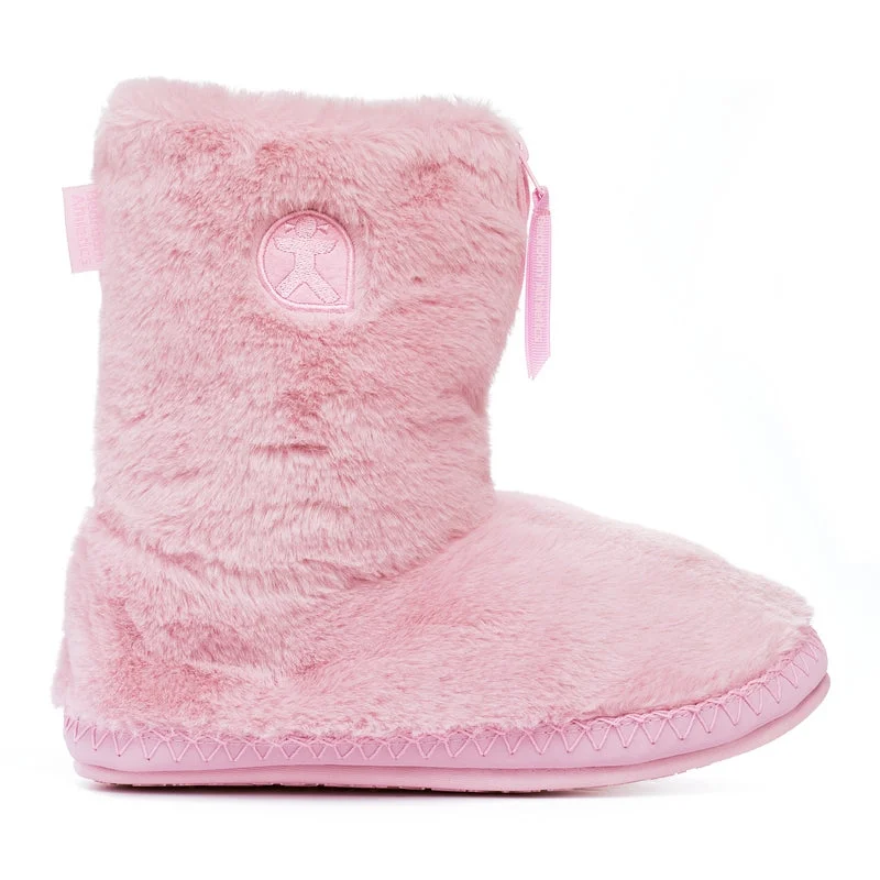 Marilyn - Classic Faux Fur Slipper Boot - Pink