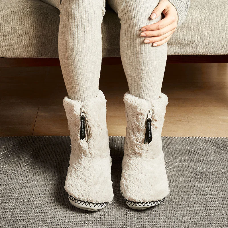 Marilyn - Classic Faux Fur Slipper Boot - Trace Grey