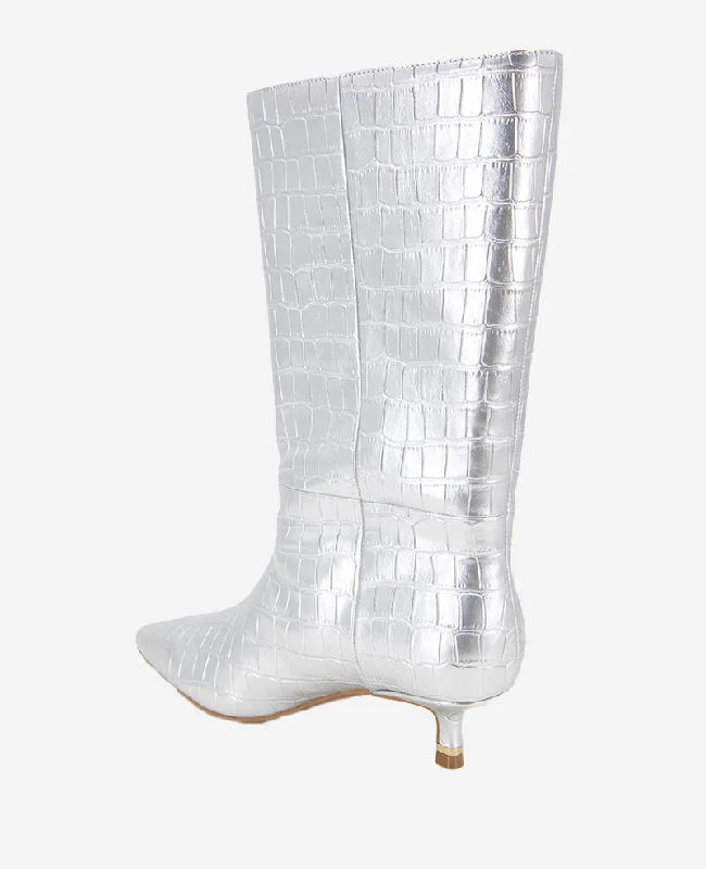 Meryl Metallic Croco Bootie