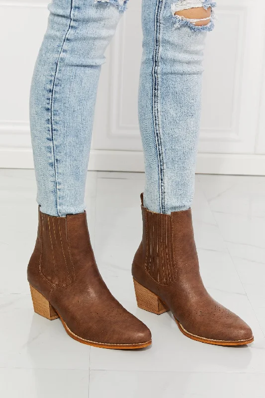 MMShoes Love the Journey Stacked Heel Chelsea Boot