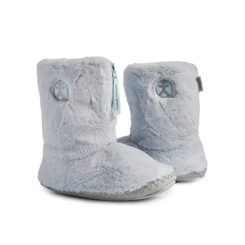 Monroe - Faux Fur Slipper Boot - Arctic Blue / Trace Grey