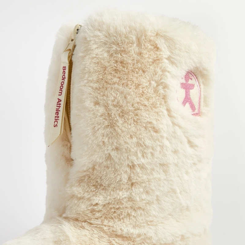 Monroe - Faux Fur Slipper Boot - Cream / Moonrock