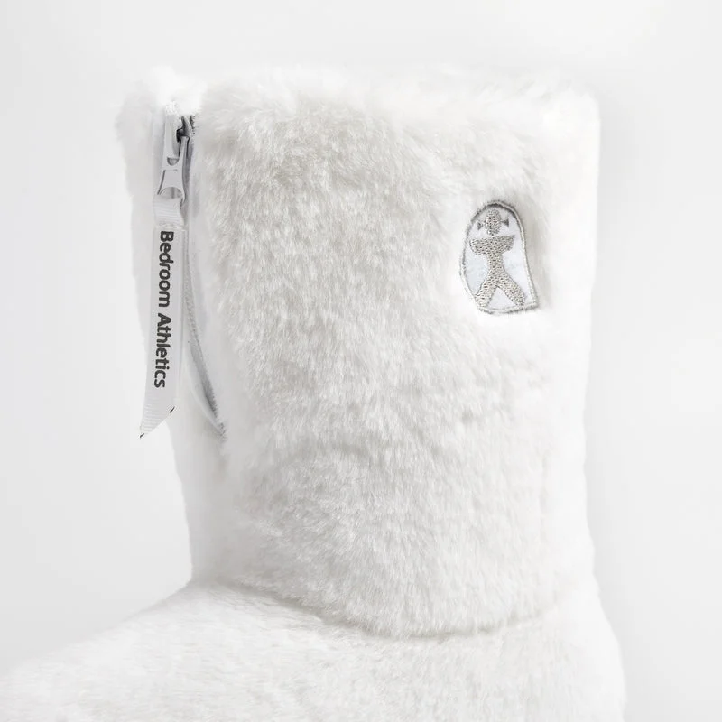 Monroe - Faux Fur Slipper Boot - White / Trace Grey