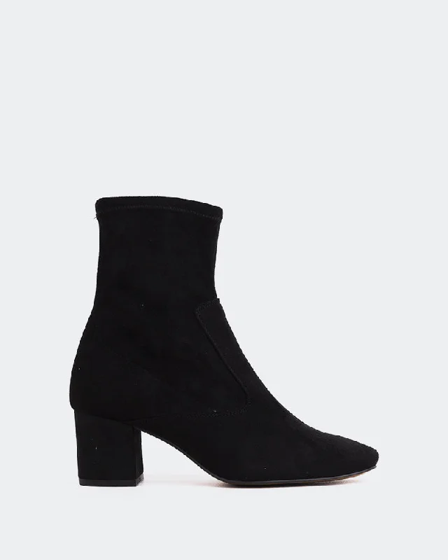 Montigny Black Suede Stretch