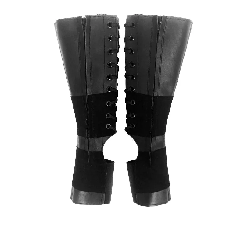 Classic Black Aerial Boots w/ side ZIP + Suede Grip