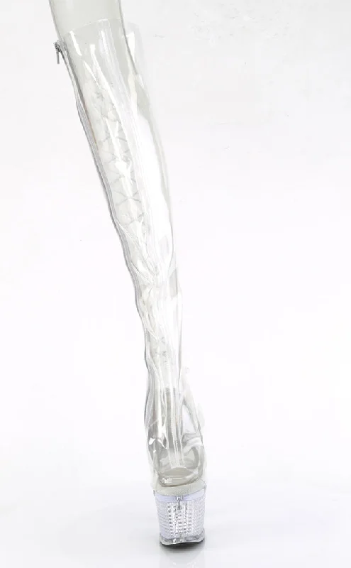 SPECTATOR-3019C Clear Thigh High Boots