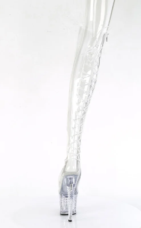 SPECTATOR-3019C Clear Thigh High Boots