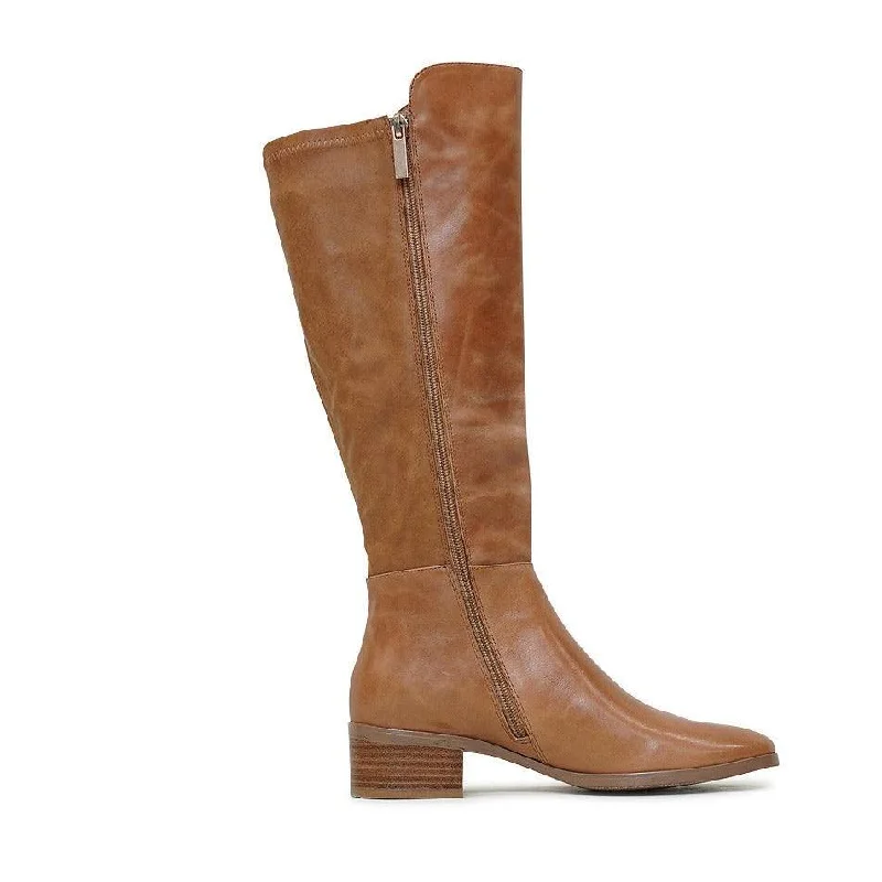 Tetley Tan Leather Knee High Boots