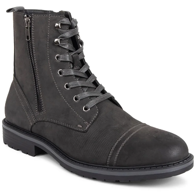 Unlisted Kenneth Cole Mens Captain Boot Faux Suede Combat & Lace-up Boots