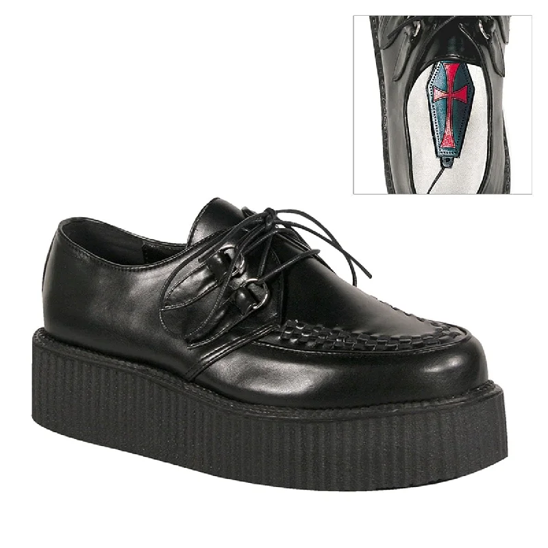 V-CREEPER-502 Black Vegan Leather