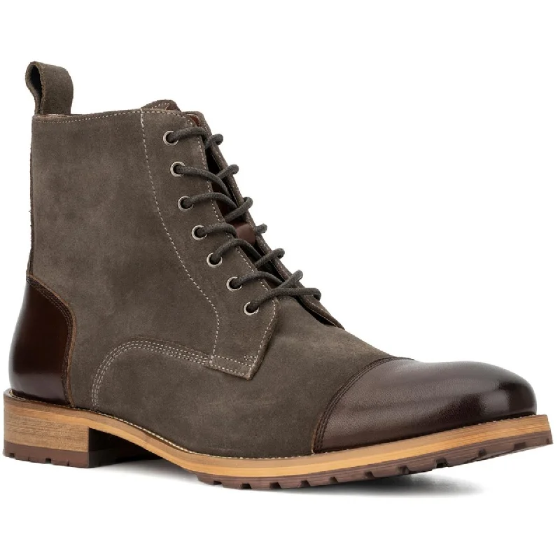 Vintage Foundry Co. Mens Seth Suede Toe Cap Combat & Lace-up Boots