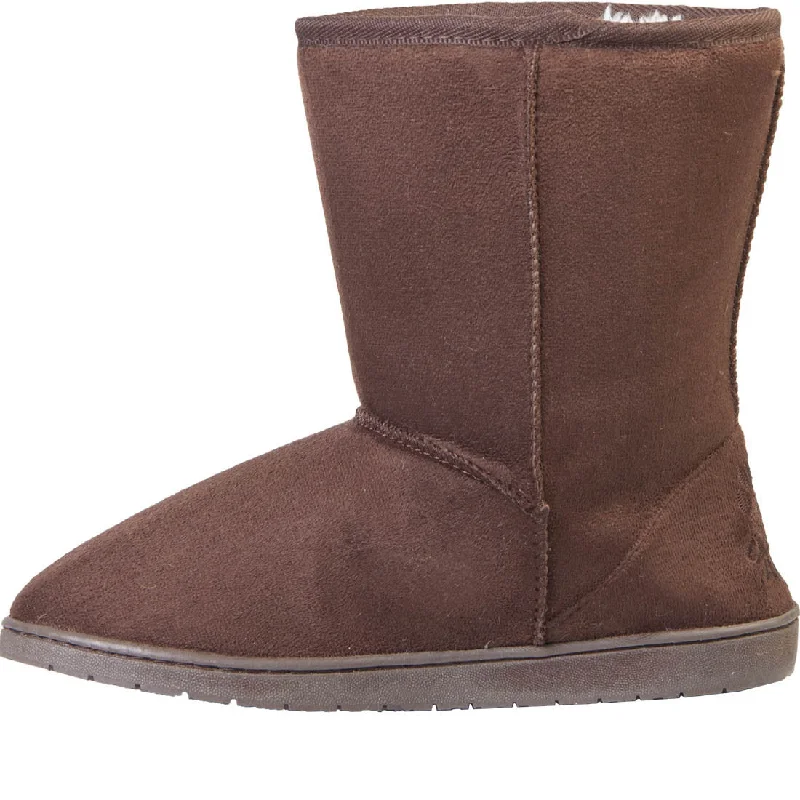 Women's 9-inch Microfiber Boots - Chocolate