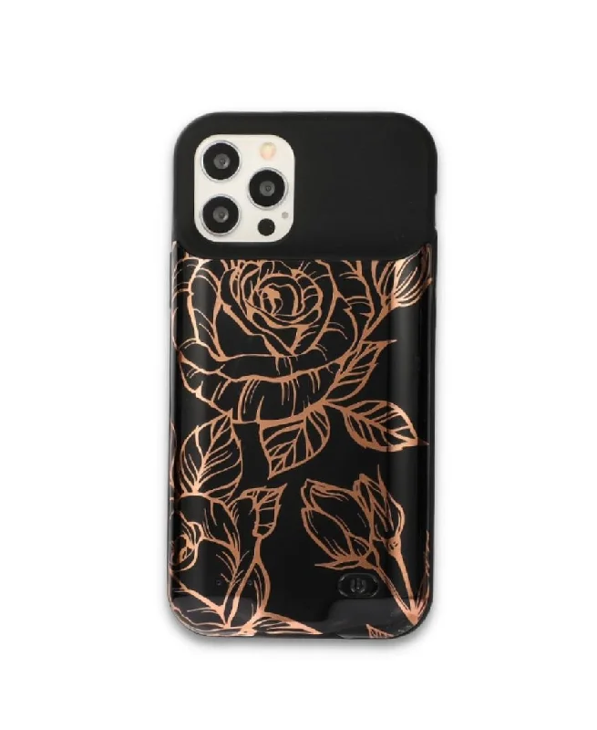 Black & Gold Metallic Floral Ultra Battery Case