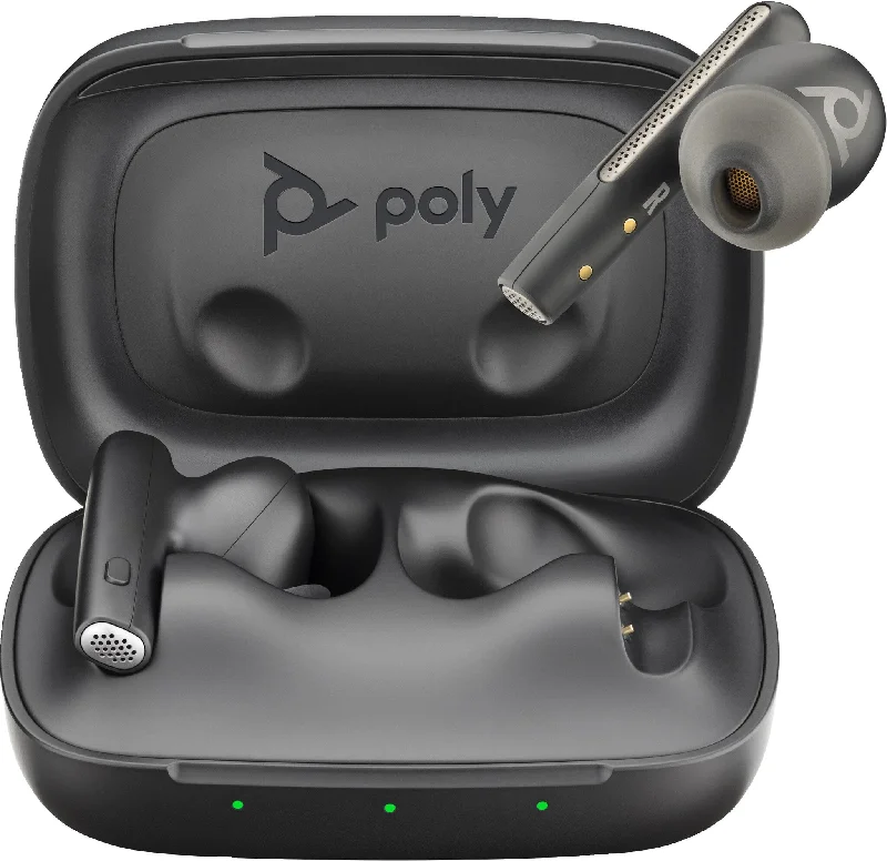 POLY Voyager Free 60 UC - True Wireless Stereo (TWS) Earbuds in  Carbon Black + BT700 USB-A Adapter + Basic Charge Case