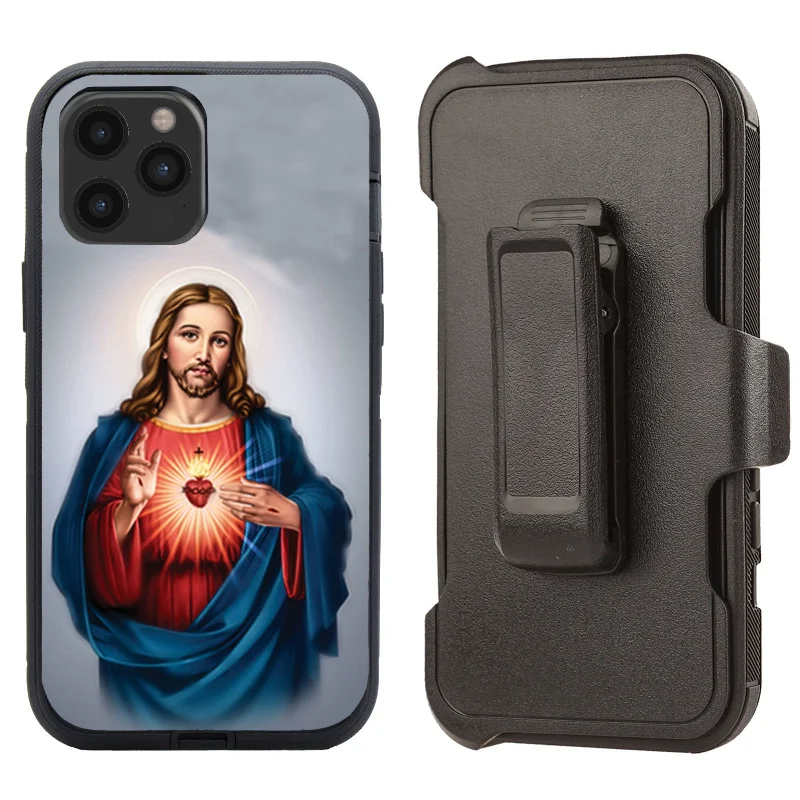 Shockproof Case for Apple iPhone 12 Pro Max Cover Clip Jesus