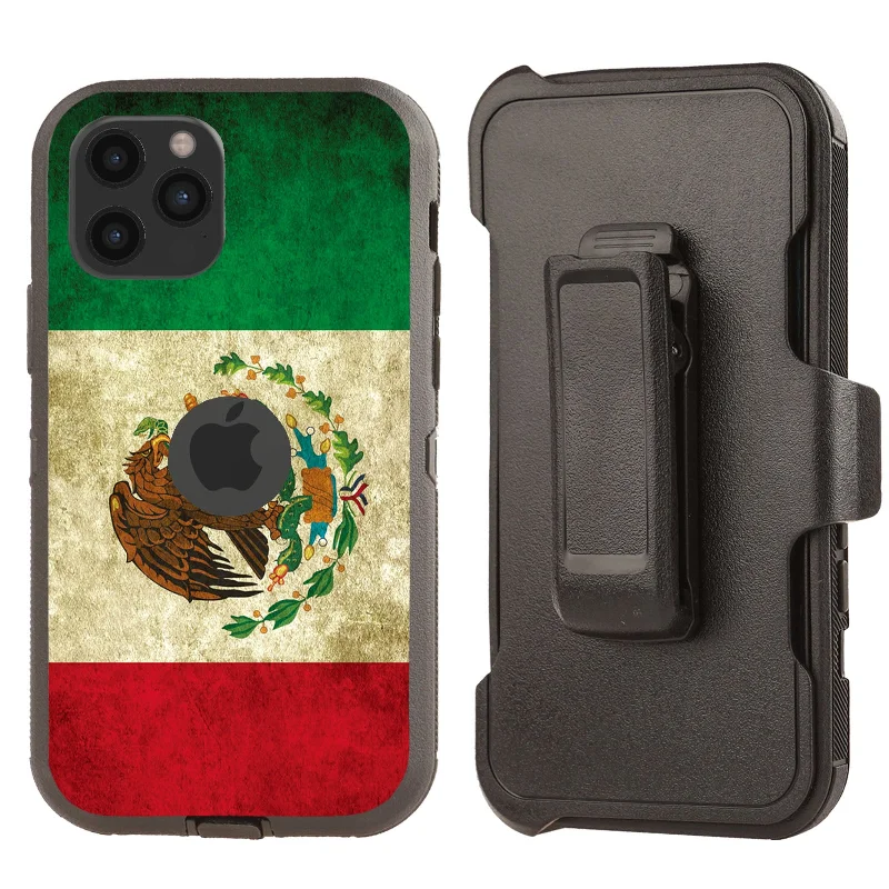 Shockproof Case for Apple iPhone 12 Pro Max Cover Clip Heavy Mexico Flag