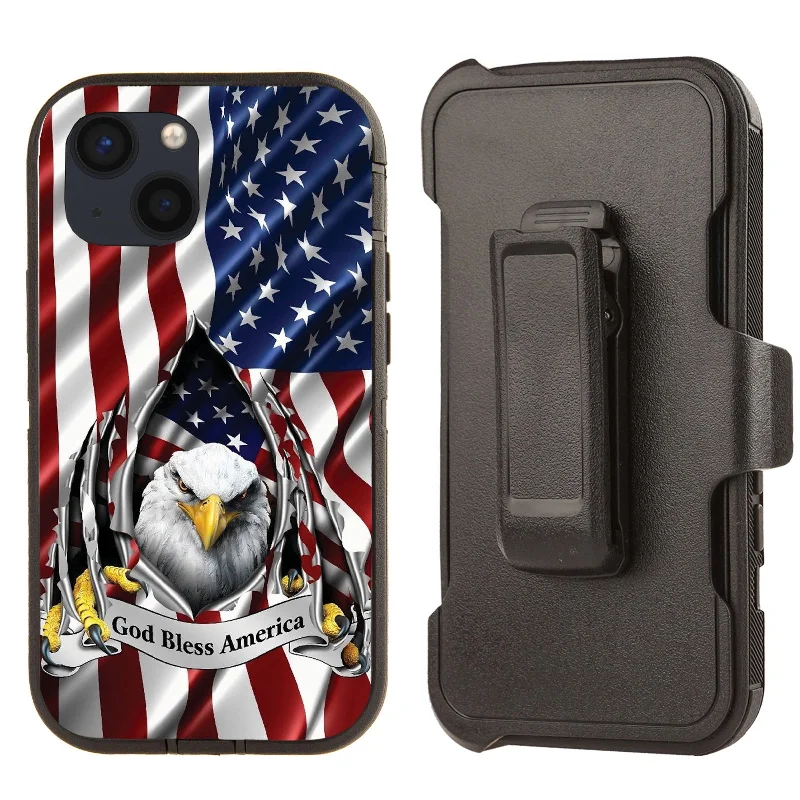 Rugged Shockproof Case with clip for Apple iPhone 13/14 Eagle