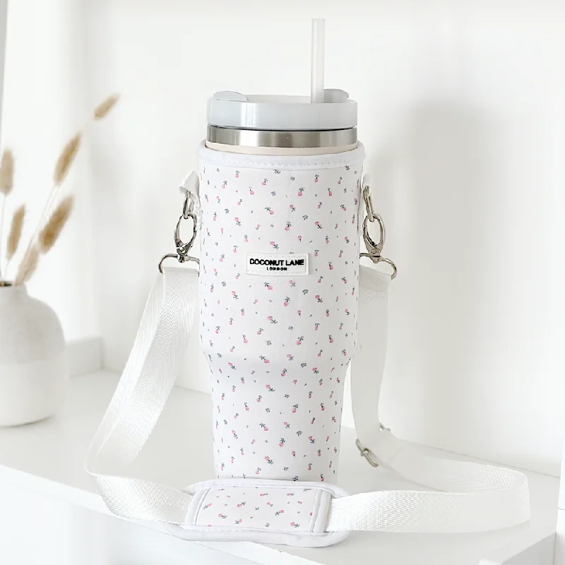 Tumbler Carry Case - Ditsy Floral White