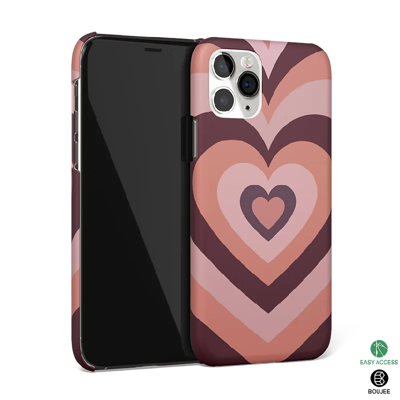 Y2K Brown Hearts Phone Cover | Matte Case