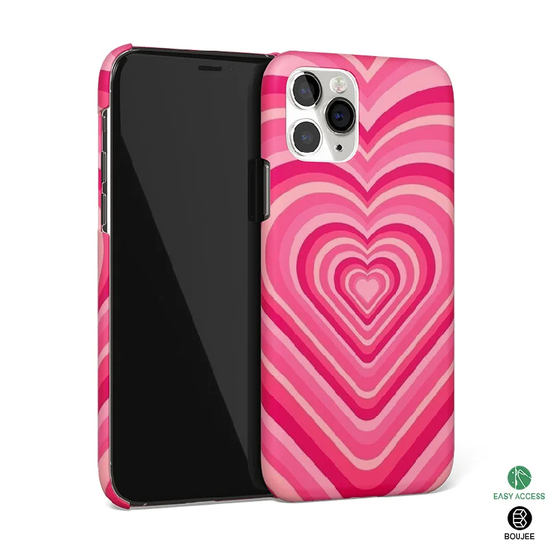 Y2K French Pink Hearts Phone Cover | Matte Case