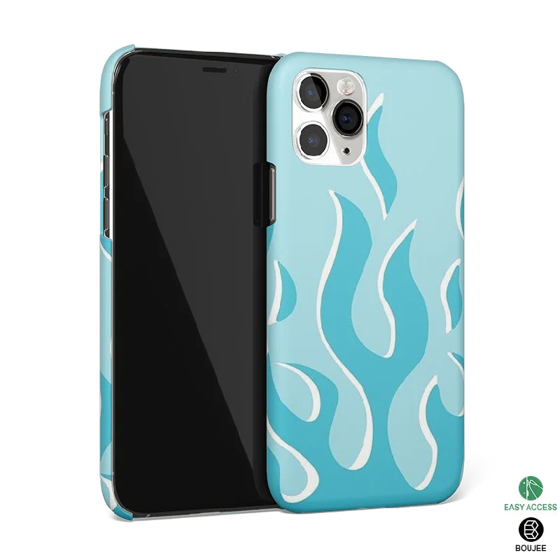 Y2K Retro Blue Flames Phone Cover | Matte Case