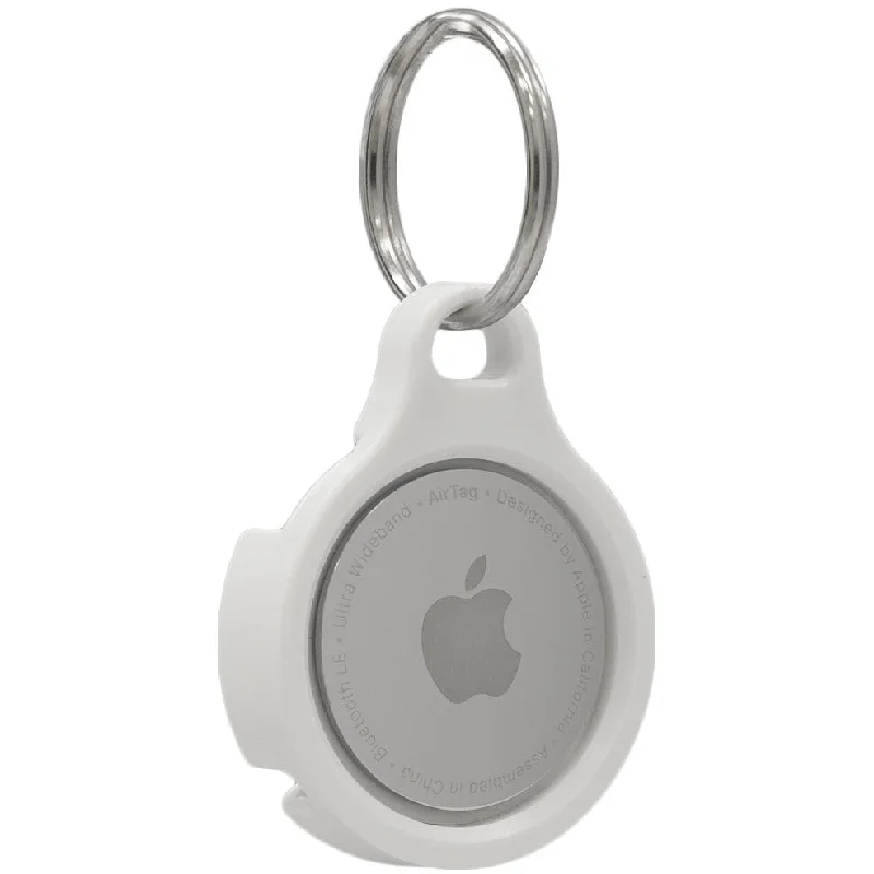 Key Chain Holder for Apple AirTag - White