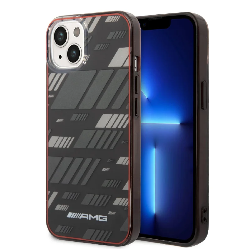 iPhone 14 Plus - PC/TPU Black Transparent Double Layer Case - AMG