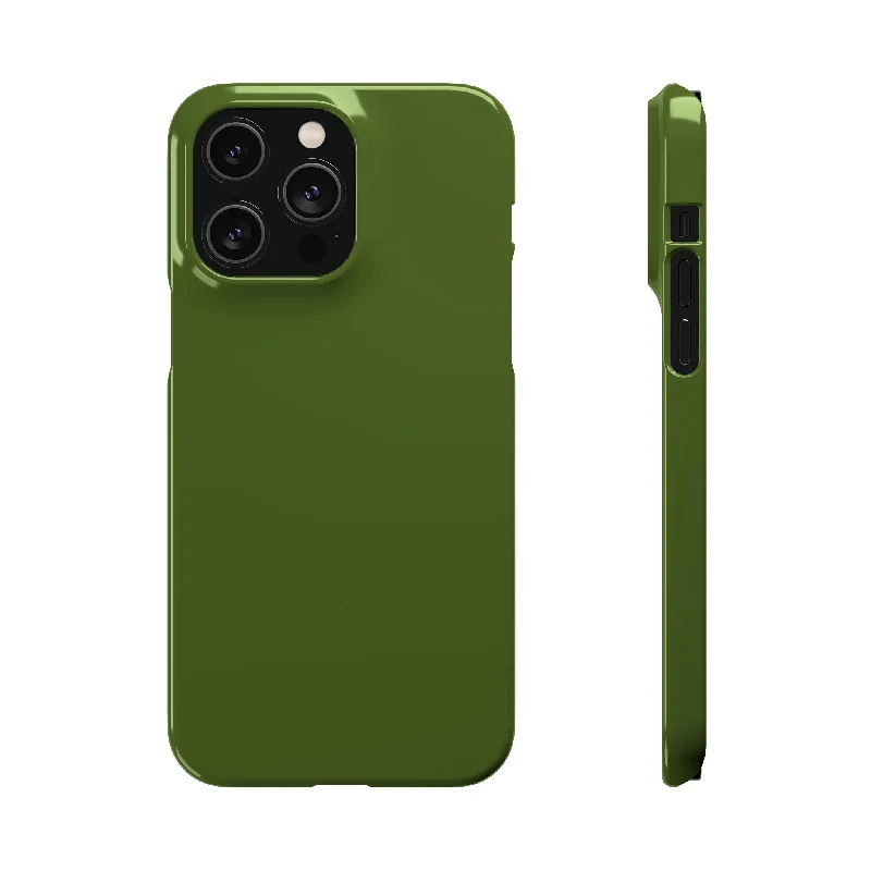 Dark Moss Green iPhone Case (Slim)