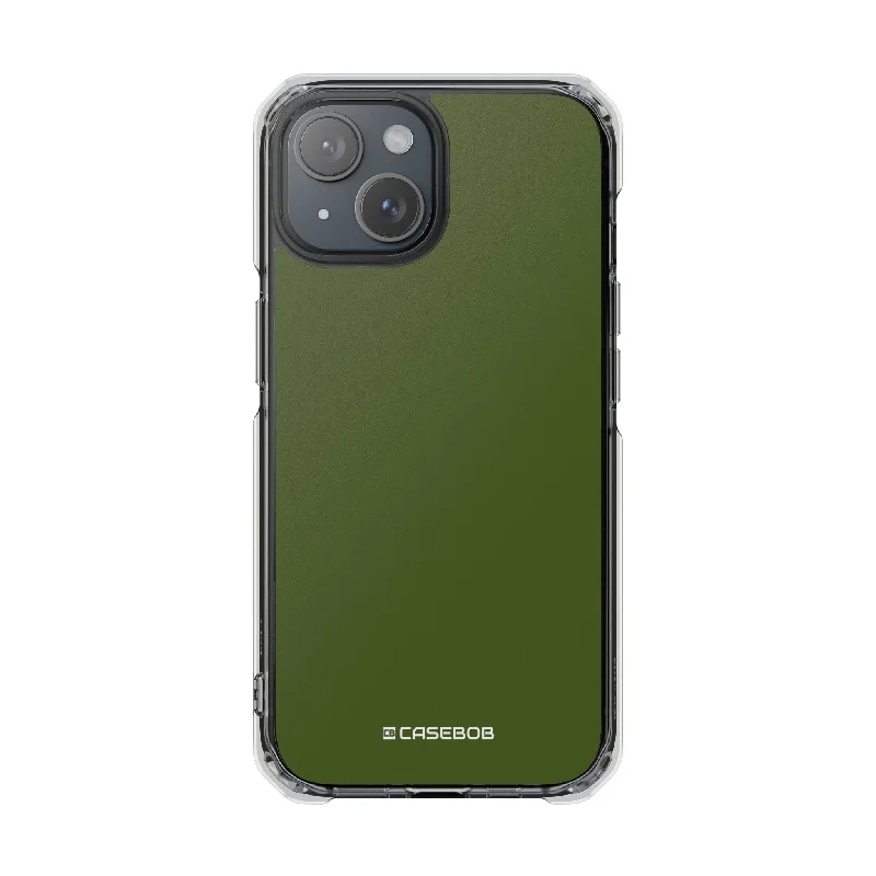 Dark Moss Green - Clear Impact Case for iPhone