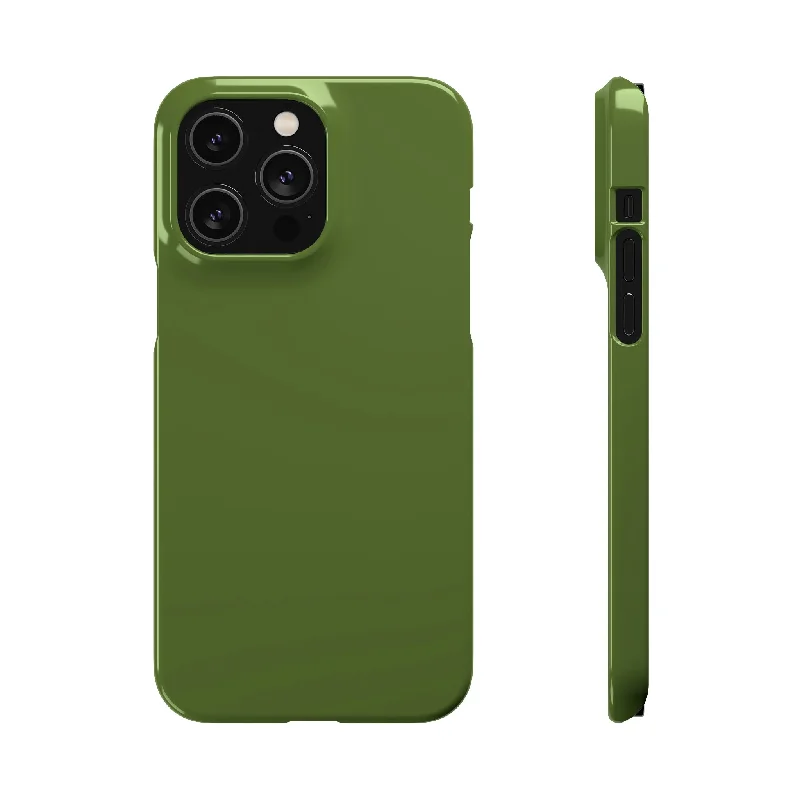 Dark Olive Green iPhone Case (Slim)