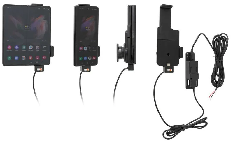 Galaxy Z Fold3 Spring Loaded Charging Holder for Hard-Wired Installation