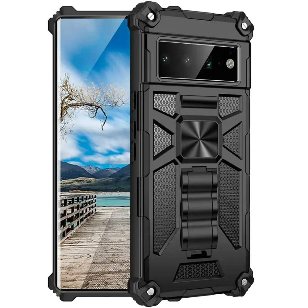 Google Pixel 6a Armor Case with Kickstand & Magnetic Mount