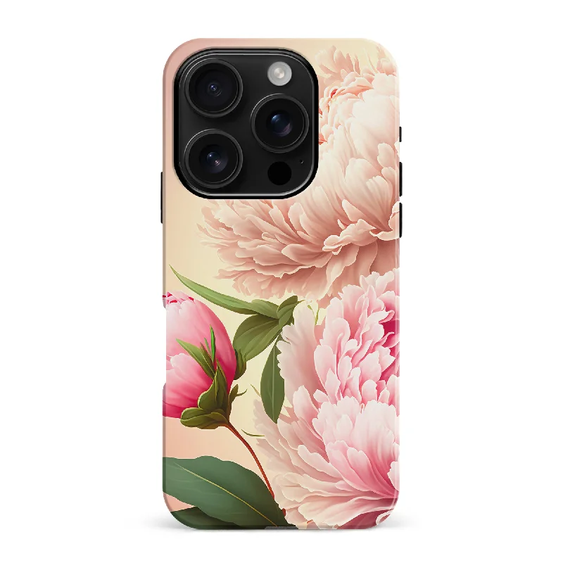 Pink Peonies Floral Phone Case