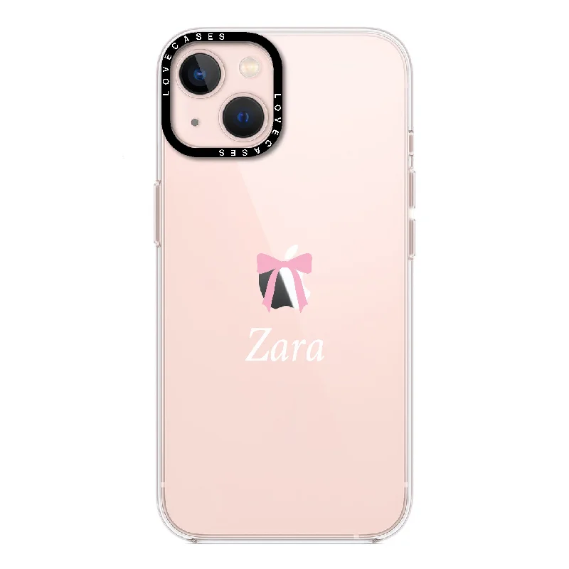 Personalised White Bow Name Premium Phone Case