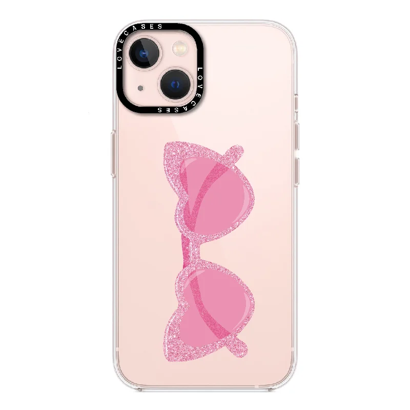 Pink Heart Sunglasses Premium Phone Case