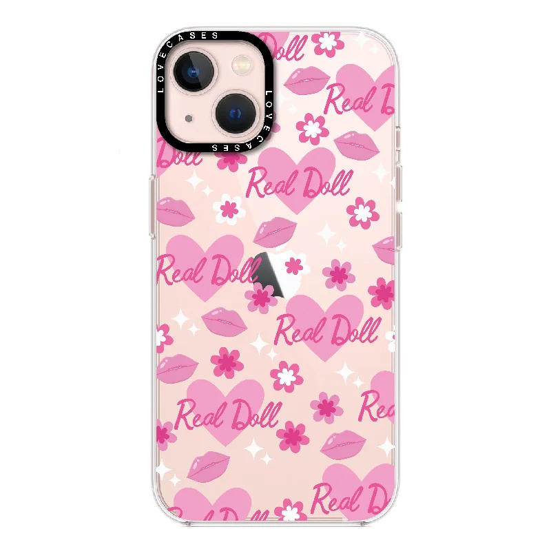 Pink I'm A Real Doll Pattern Premium Phone Case